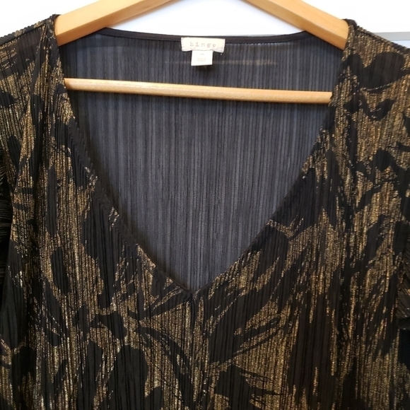 NORDSTROM Hinge Black Gold Metallic Whimsigoth Witchy Boho Bling Medium EUC - Picture 5 of 12